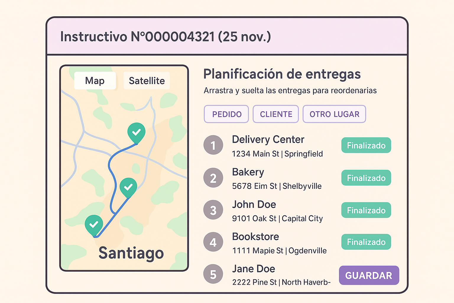 Seguimiento GPS en tiempo real de camiones y repartos